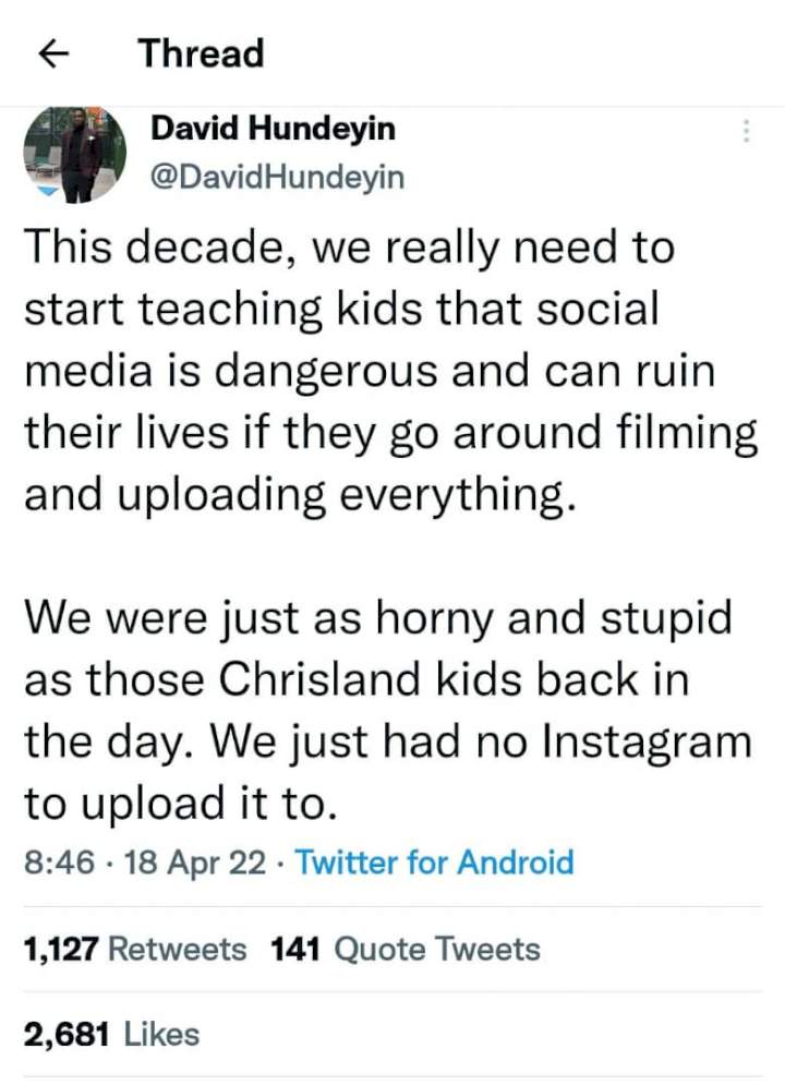 ''Bad parenting and poor supervision from the school is at work''- Twitter users react to sex video of Chrisland pupils