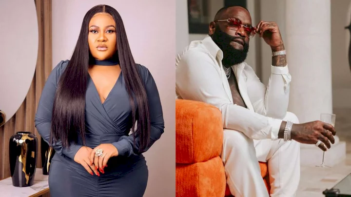 "Please hold me before I explode" - Nkechi Blessing ecstatic after Rick Ross followed her on Instagram