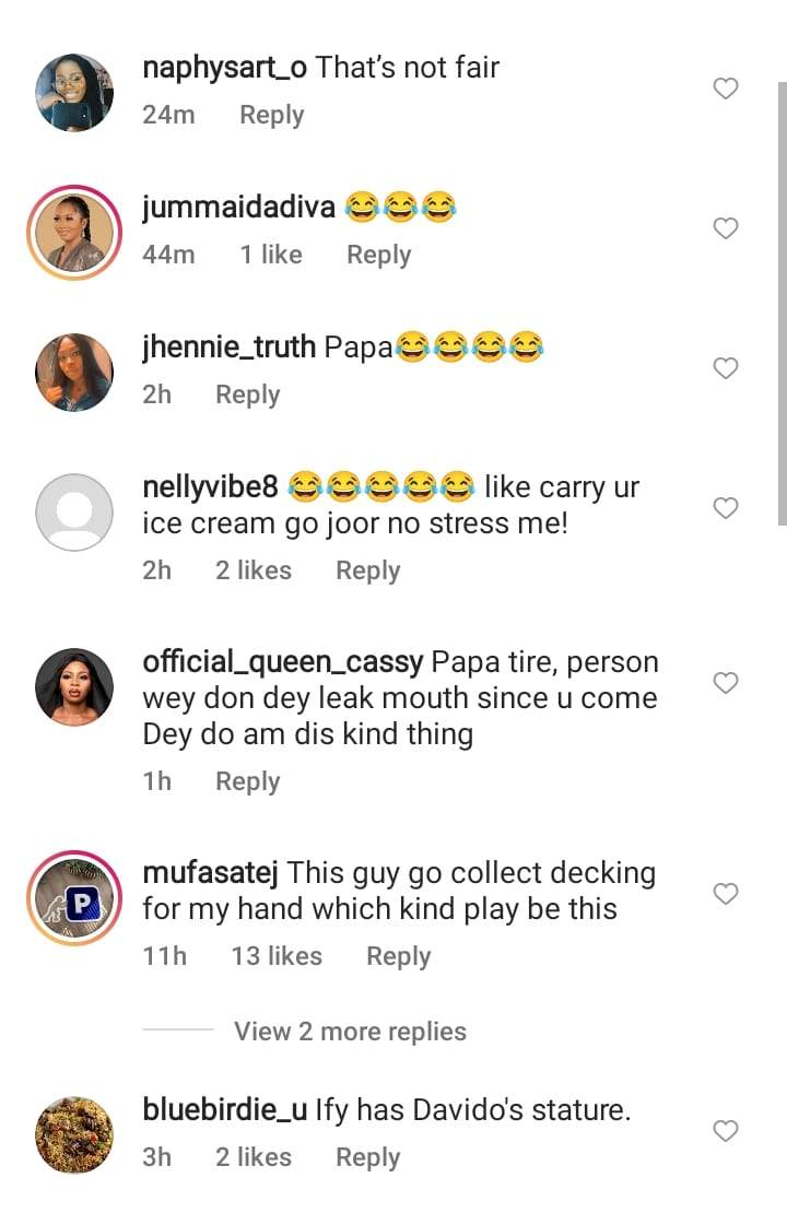 'Na Davido temperament be this' - Nigerians react to video of Ifeanyi storming off angrily as ice cream vendor tricks him with sleight of hand (Video)