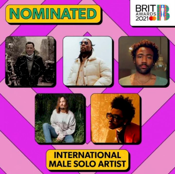 BRIT Awards 2021: Burna Boy’s ‘Twice as tall’ bags nomination