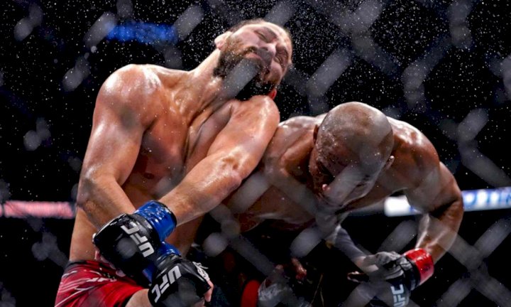 Moment Nigerian martial artist, Kamaru Usman knocked out opponent, Masvidal (Video)