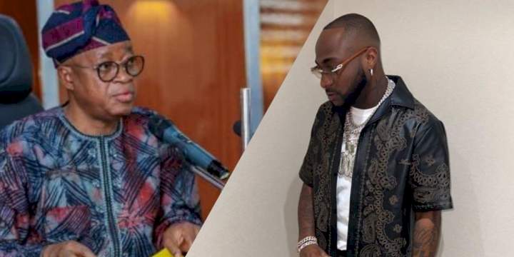 Davido finally sympathizes with Gov. Oyetola over election loss; sends him message ahead of 2026
