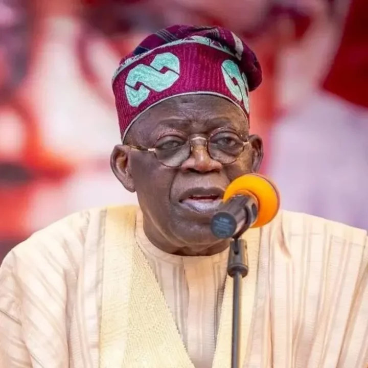 Presidential election: Tinubu reacts to Buhari's display of ballot paper after voting
