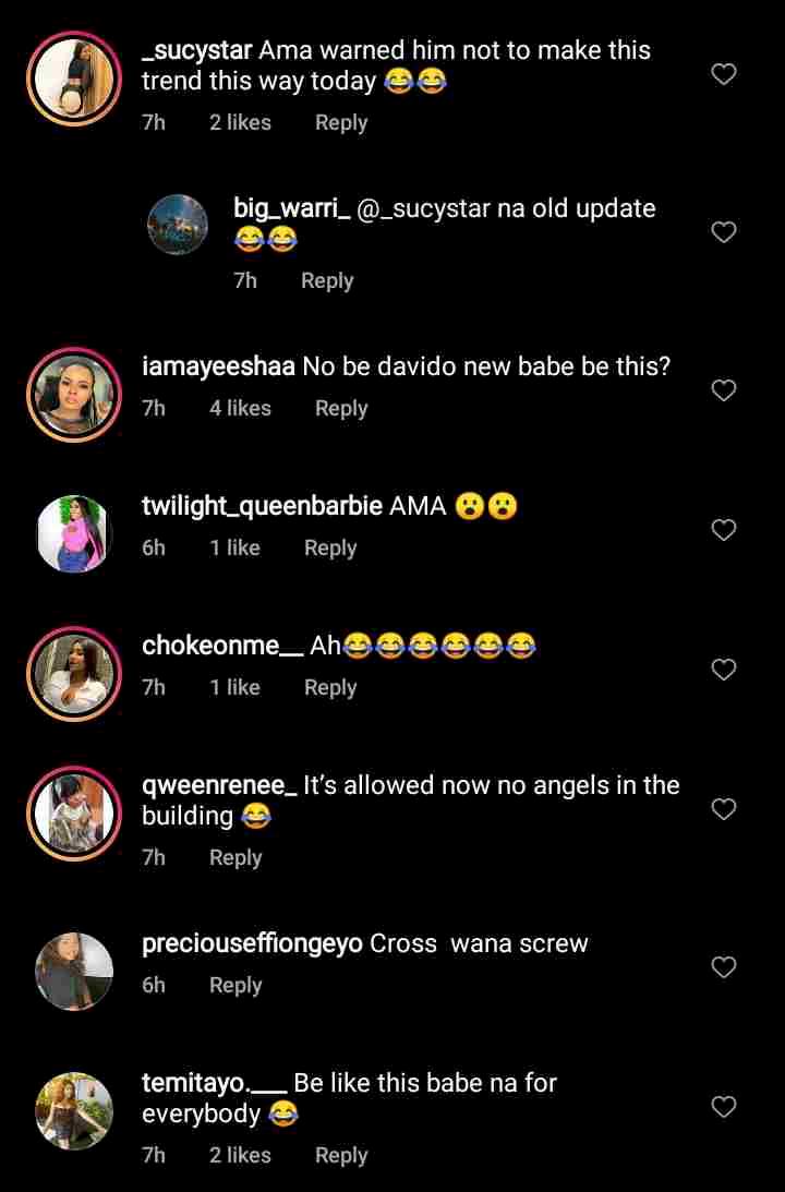 'Be like this babe na for everybody' - Reactions trail photo and video of Cross with Davido's alleged girlfriend, Ama Reginald