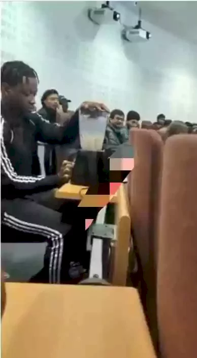 "So much disrespect" - Reactions as student is spotted using a loud blender in class, in U.K. (Video)