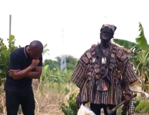 Popular Ghanaian spiritualist "flies" on live TV (video)