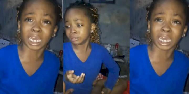 "If you flog me I will d!e, and you will cry" - Little girl tearfully tells mother after committing an offence (Video)