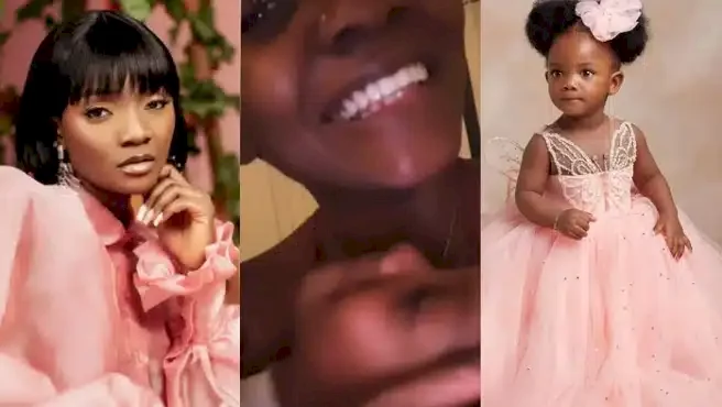 "Her voice is so adorable" - Fans gush as Simi sings with daughter, Deja (Video)