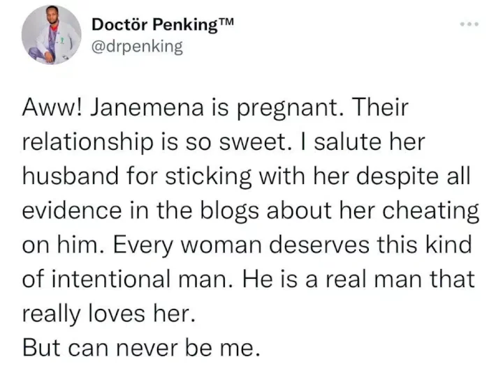 'I salute her husband for sticking with her despite cheating evidence' - Twitter user praises Jane Mena's husband