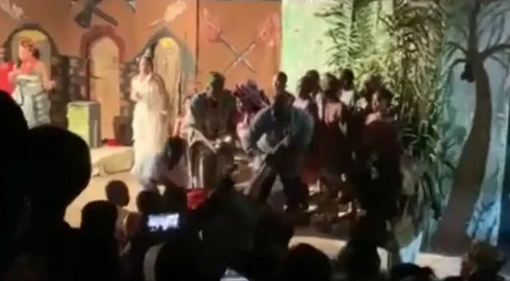 Drama as spirit of Sango reportedly possesses EKSU student during show (Video)