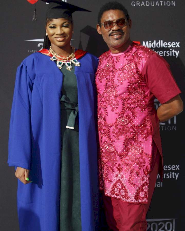 Actress Omotola Jalade-Ekeinde celebrates as her first daughter, Princess, bags MSc from a Dubai University (photos)