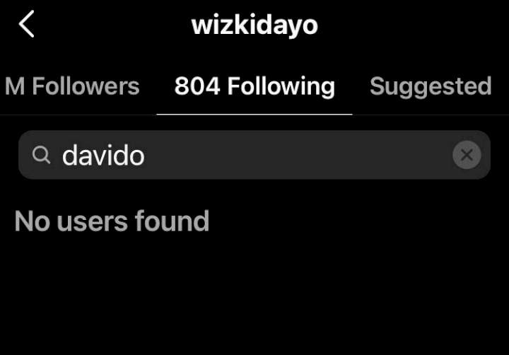 Davido re-follows Wizkid on Instagram following reunion