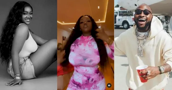 Chioma reacts to Davido's applaud on her post