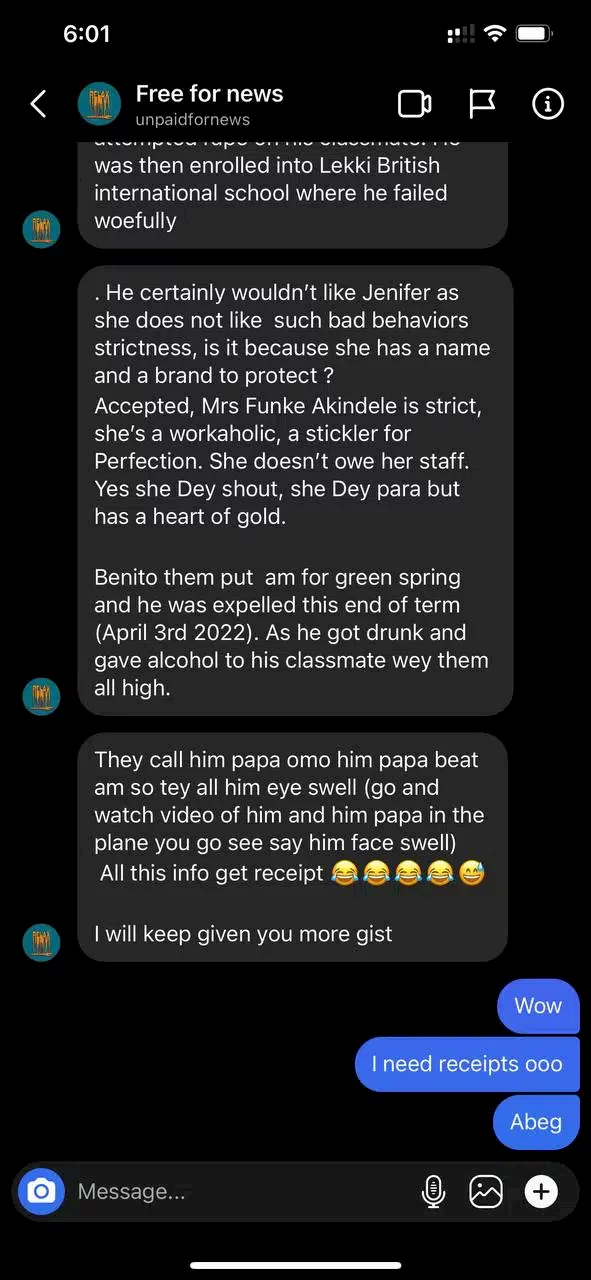 'Benito has been into drugs since he was 11, got expelled from school' - Insider uncovers deeds of JJC's son after he tackled step-mom, Funke Akindele (Screenshots)
