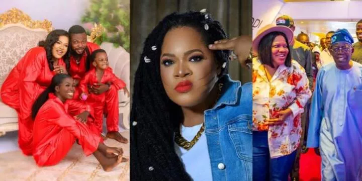 Actress, Toyin Abraham reacts after being accused of securing UK visa for her family despite supporting Tinubu