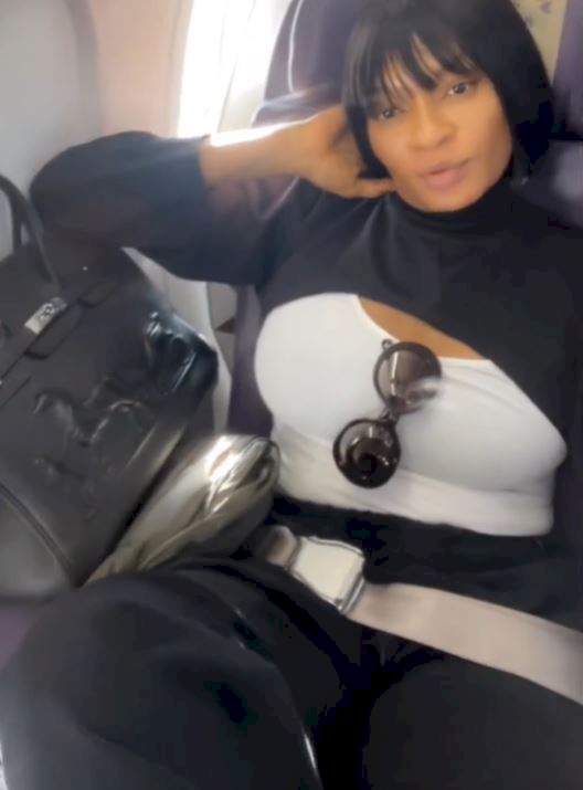 'Yul was dulling her shine' - Reactions as actor Yul Edochie's first wife, May flies business class to UK (Video)