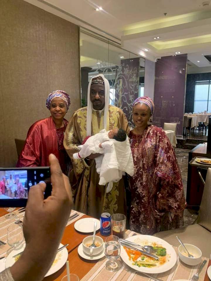 Former Emir of Kano, Sanusi at the naming ceremony of his newborn daughter in Saudi Arabia (photos)