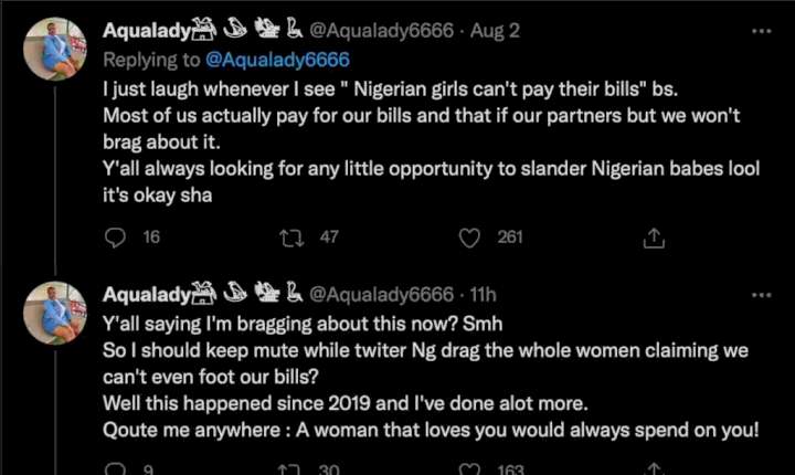 'A Woman That Loves You Will Always Spend on you' - Lady asserts