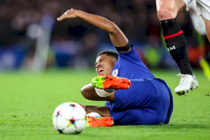 Wesley Fofana suffered a knee injury during Chelsea's win over AC Milan on Wednesday
