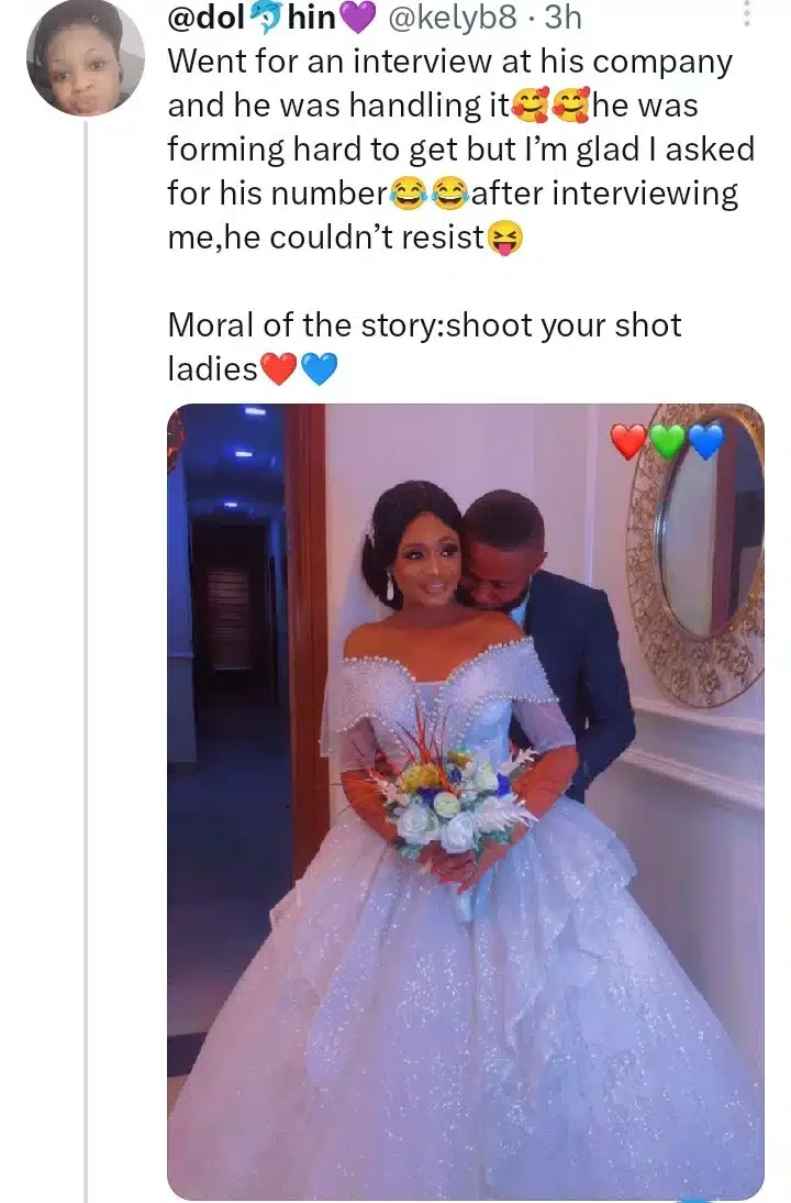 'He was forming hard to get' - Lady recounts how she married her job interviewer