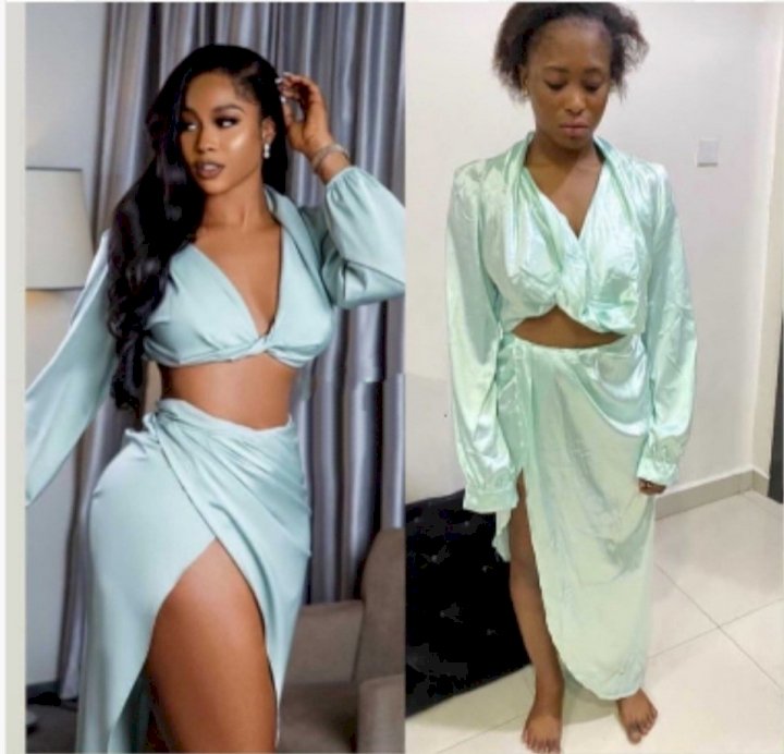 What I ordered vs what I got: Lady tries to recreate Lilian Afegbai two-piece outfit