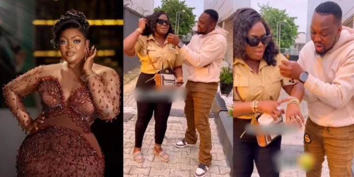 Actress Eniola Badmus causes a huge stir after revealing her full outfit costs over N17 million (video)