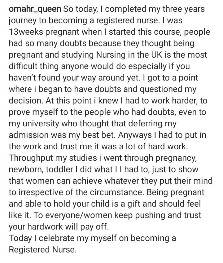 'I was 13 weeks pregnant when I started this course' - UK based nurse says as she bags first class