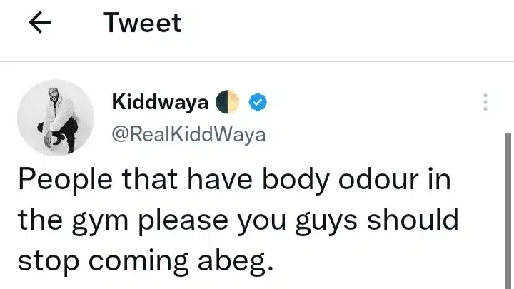 Stop coming to the gym with body odour - Kiddwaya issues warning