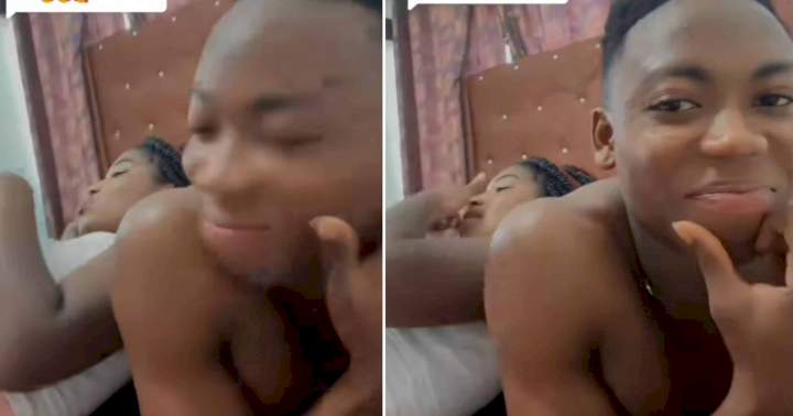 "True love exists" - Nigerian lady abandons school for boyfriend's house after he fell sick (Video)