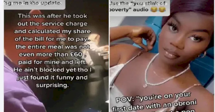 Lady shocked after being asked to split bill on date following relocation abroad (Video)
