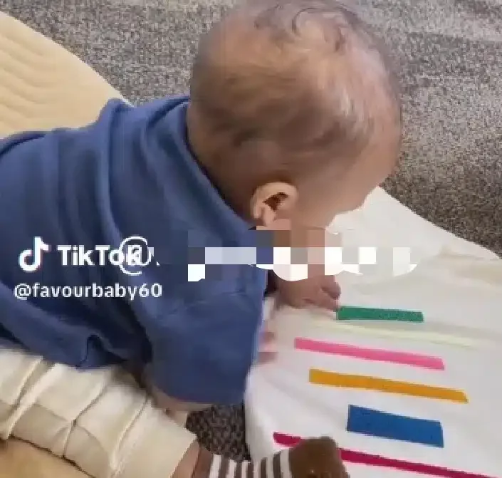 'A born masterpiece' - Reactions as 6-month-old baby easily identifies color blue and green (Video)