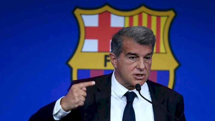 UCL: It's a shame - Joan Laporta reacts to Barcelona's elimination