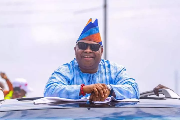 'He's such a happy person' - Governor Adeleke praised as he shows off drumming skills (Video)