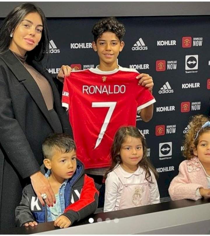 EPL: Ronaldo's son gets iconic shirt number as he officially joins Manchester Utd