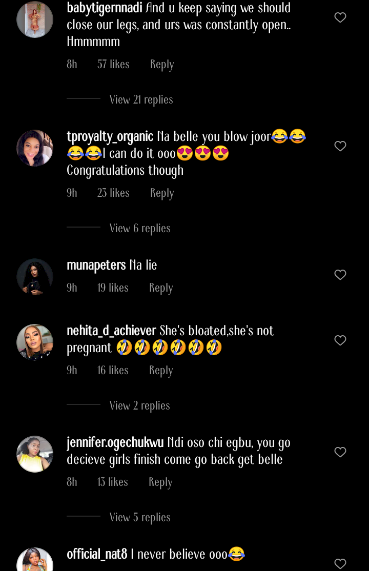 'I no trust you, na lie' - Mixed reactions as Blessing Okoro flaunts growing baby bump in new video