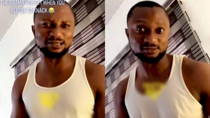 Your bride price was costly and you're telling me you won't go 6 rounds - Man queries wife for refusing him (Video)