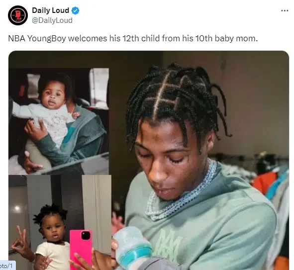 NBA YoungBoy allegedly welcomes 12th baby with 10th baby mama