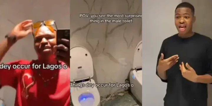 Man expresses shock after discovering "strange male" toilet at Lagos event