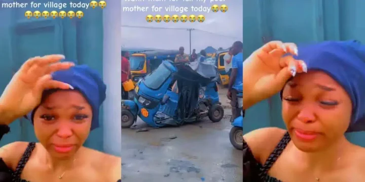 Lady burst into tears of joy as she escapes tragic accident