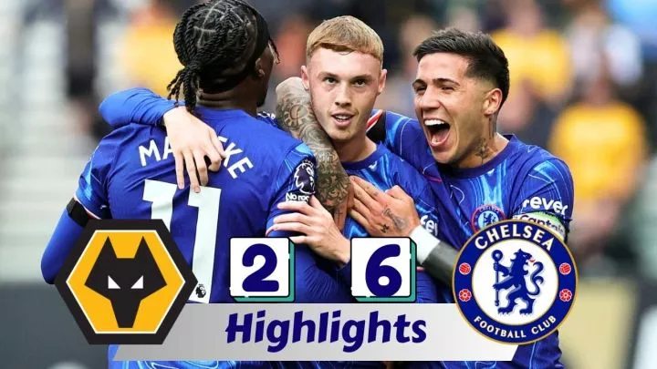 Wolves 2 - 6 Chelsea (Aug-25-2024) Premier League Highlights