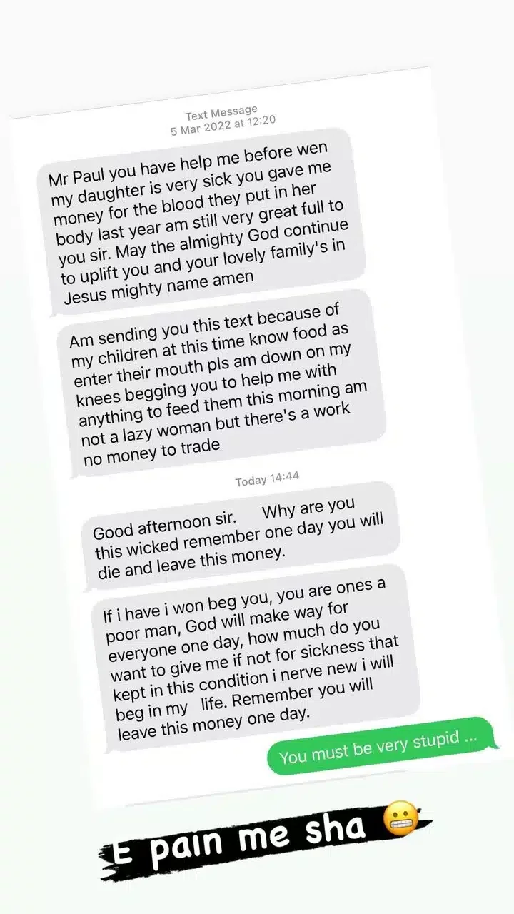 Rudeboy leaks chat as woman he once helped rain curses on him for failing to assist again
