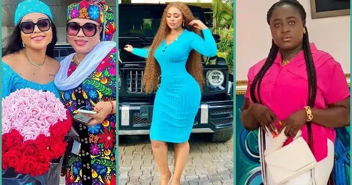Regina Daniels' mother calls out lady fixated on daughter's new backside