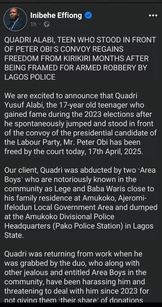 Viral teenager detained in prison regains freedom