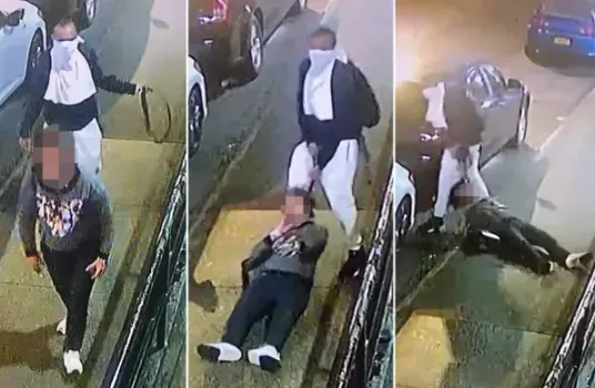 Masked man chokes woman on street and drags her unconscious body between cars to r@pe her (video)