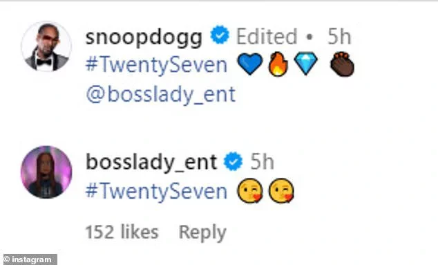 Snoop captioned a couple of photos he shared on Instagram, before tagging his wife, who then shared the same two pictures on her own Instagram page