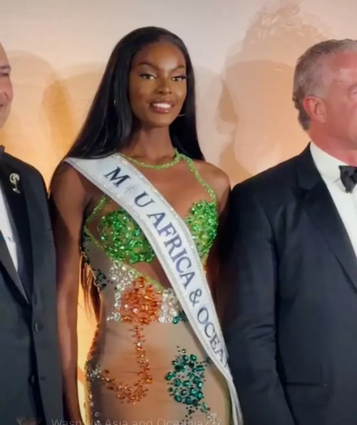 Chidinma Adetshina receives title of Miss Universe Africa and Oceania for being the highest placing African at the Miss Universe contest (Video)