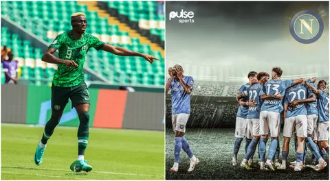 AFCON 2023: Nigerians drag Napoli for not celebrating Victor Osimhen's heroics