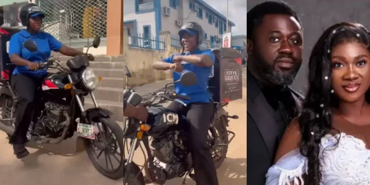 Mercy Johnson shares husband's reaction to her riding a bike for the first time