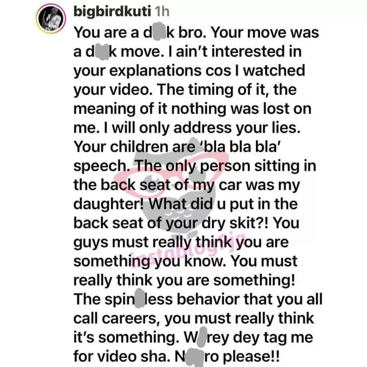 'I m not interested in your explanation' - Seun Kuti rubbishes AY