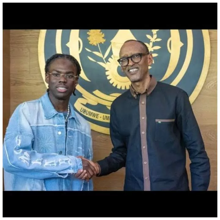 Rema meets Rwandan President Paul Kagame (Video)